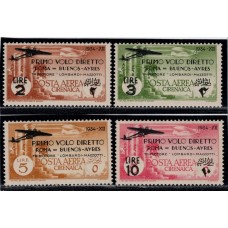 COLONIAS ITALIANAS CIRENAICA 1934 SERIE COMPLETA DE ESTAMPILLAS NUEVAS CON GOMA AEREAS 